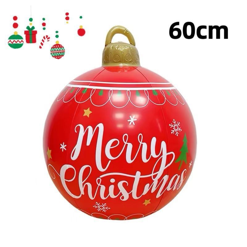 PVC Inflatable 60cm Christmas Ball Ornament Ball Venue Layout Party Atmosphere Ball Courtyard Layout