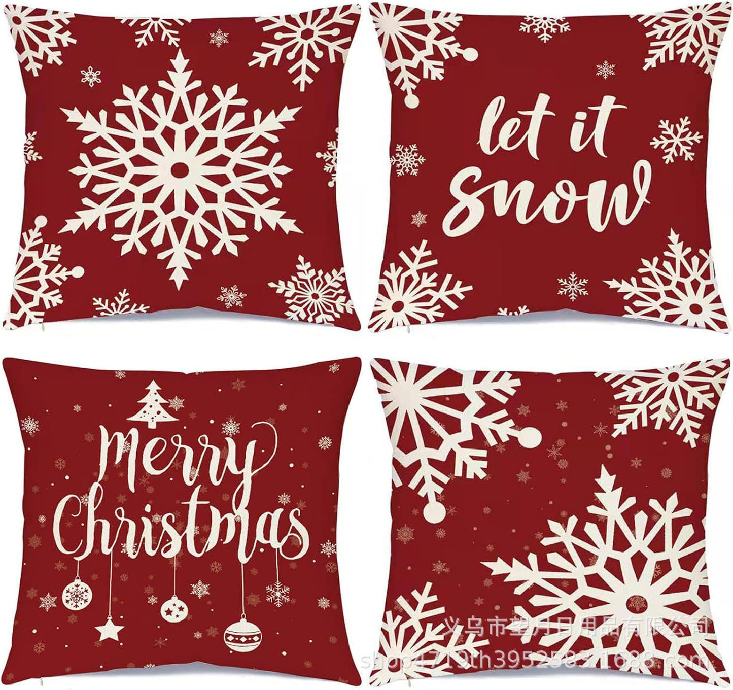 Christmas Snowman Reindeer Gloves Eucalyptus Throw Pillow Covers, 18 X 18 Inch Winter Holiday Stripes Cushion Case Decoration For Sofa Couch Set Of 4