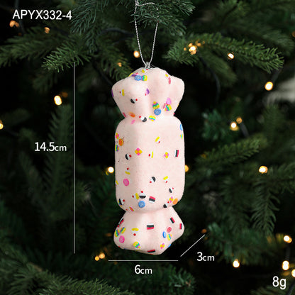 Pendentif créatif en forme de glace pour décoration d'arbre de Noël, petites pièces suspendues