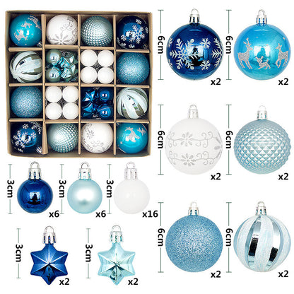 Lot de 44 pendentifs en forme de boule en papier peint galvanisé