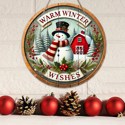 Wooden Doorplate Decoration Christmas Party Pendant