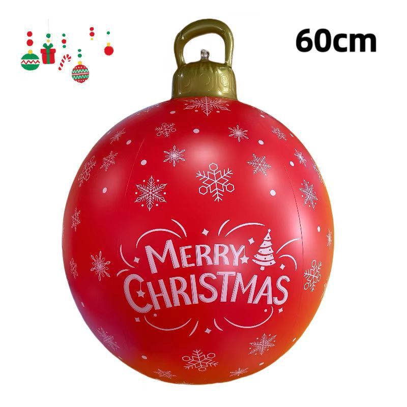 PVC Inflatable 60cm Christmas Ball Ornament Ball Venue Layout Party Atmosphere Ball Courtyard Layout