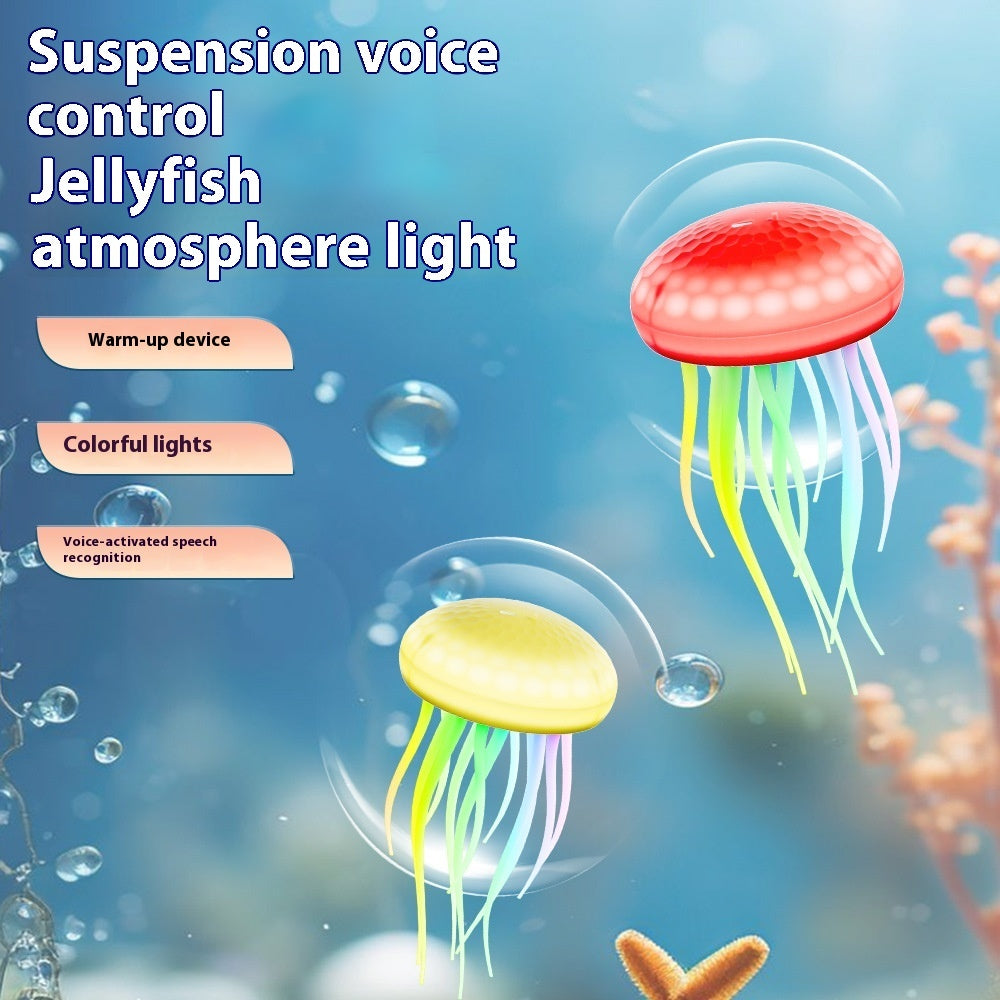 Voice-controlled Swimming Jellyfish Lamp Induction Luminous Ambience Light