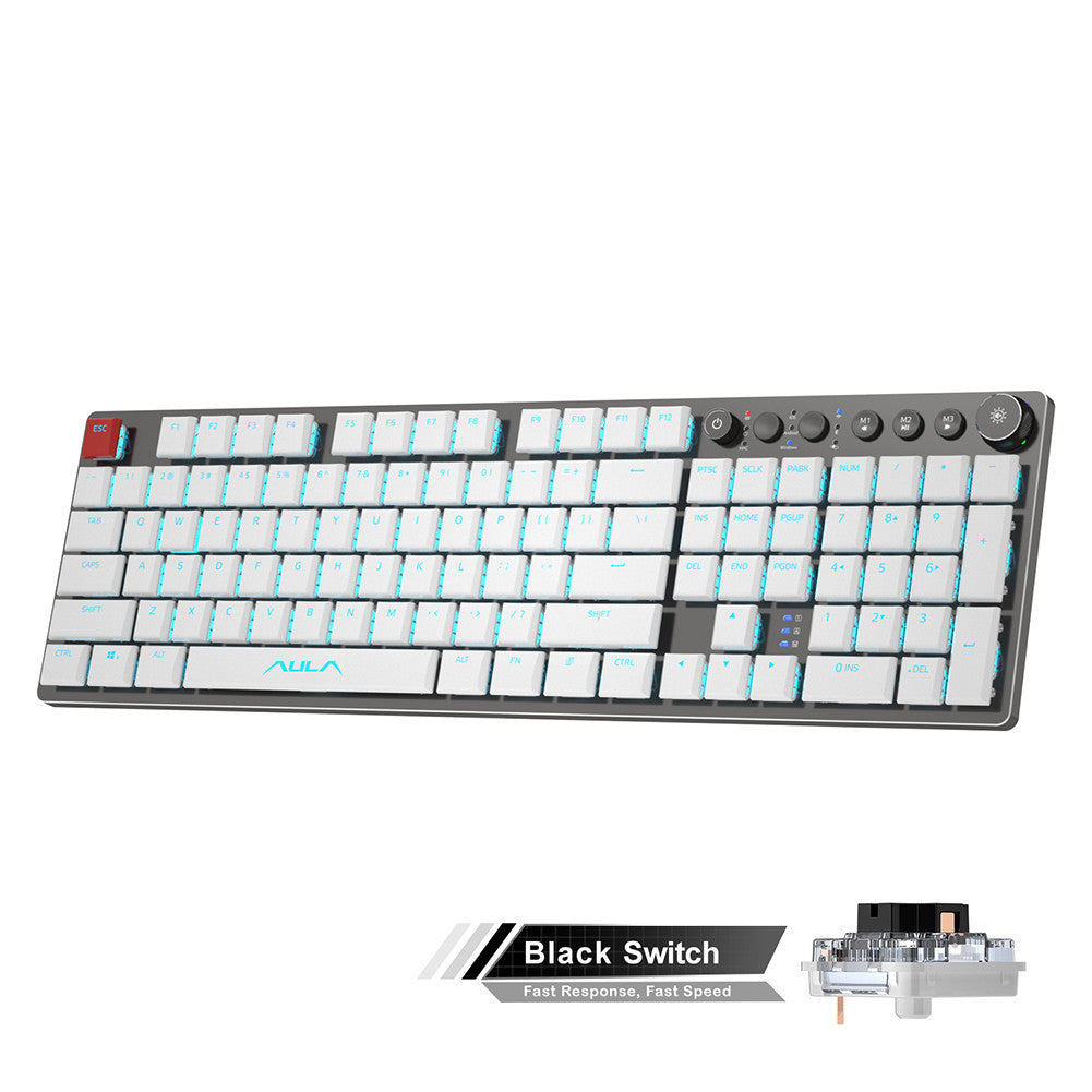 Teclado mecánico inalámbrico fino 104 teclas