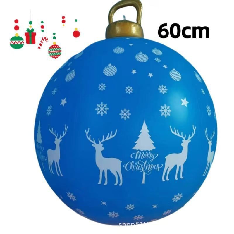 PVC Inflatable 60cm Christmas Ball Ornament Ball Venue Layout Party Atmosphere Ball Courtyard Layout