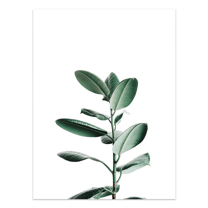 Nordic Style Tropical Plants Poster Green Leaves Canvas Print