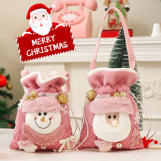 Sac à main de Noël pour enfants, sac cadeau de bonhomme de neige de dessin animé, scène d'arrangement de suspension