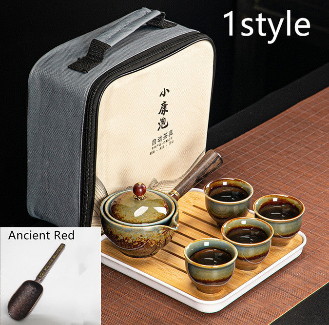 Juego de té y tetera Xiaoyao con rotación simple de 360 ​​grados Dongni