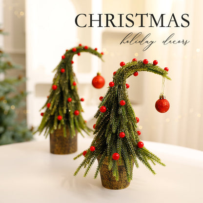 Adornos para árbol de Navidad con cuello torcido, decoración navideña casera