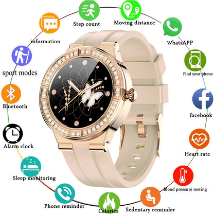 Women's Bluetooth Connected Pedometer Multi-Sport Mode Smart Watch