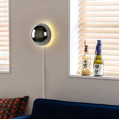 Round Aisle Lamps Nordic Solar Eclipse Bedroom Bedside Wall Lamp