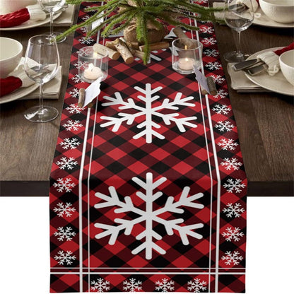 Christmas Tree Printing Waterproof Dyed Tablecloth