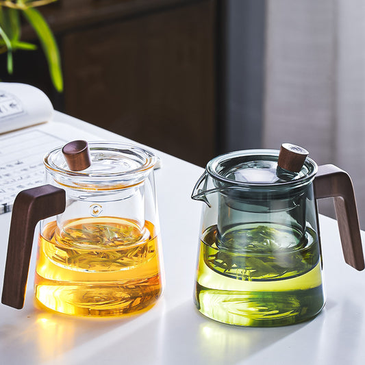 Glass Teapot Green Tea Set High Temperature Resistant Thickening