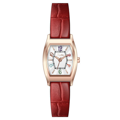 Reloj literal romano elegante con diseño de nicho para mujer