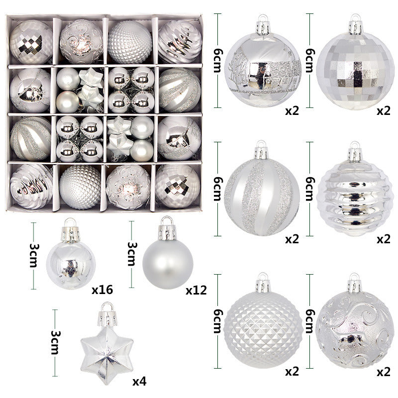 Lot de 44 pendentifs en forme de boule en papier peint galvanisé