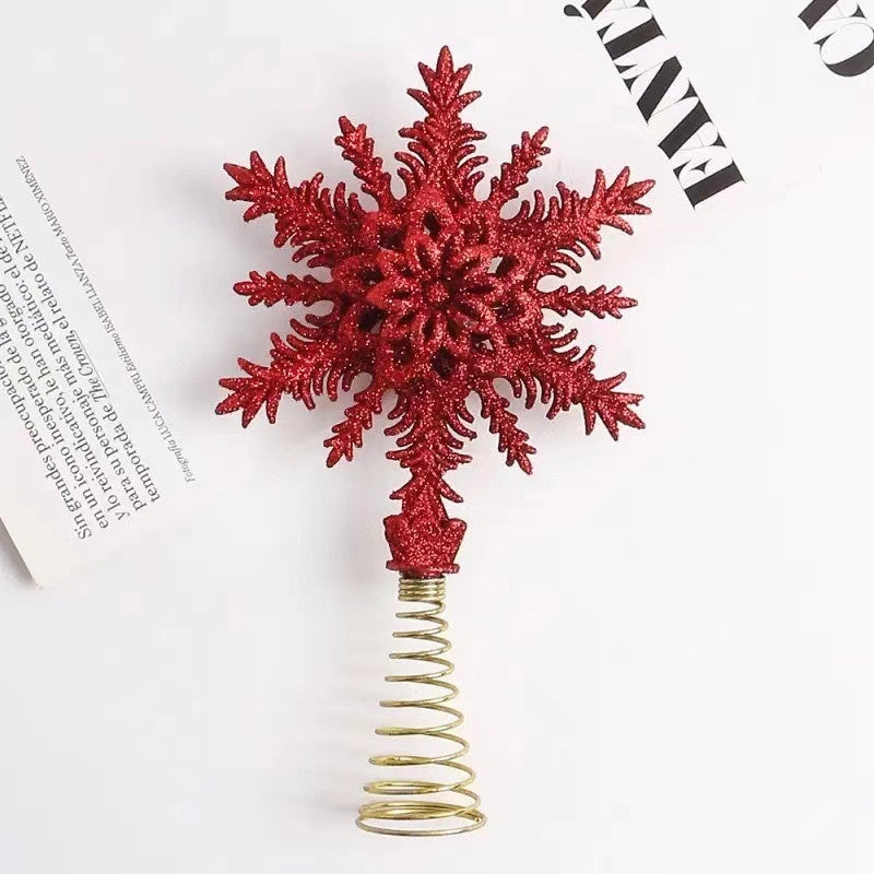 Iron Christmas Tree Top Five-pointed Star Luminous Decoration Christmas Decorations Small Ornaments