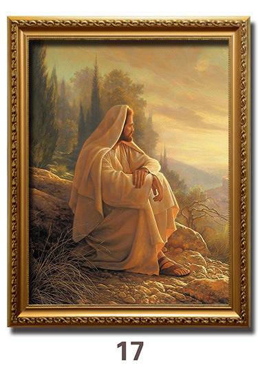 Portrait de Jésus Emmanuel Seigneur Peinture décorative chrétienne