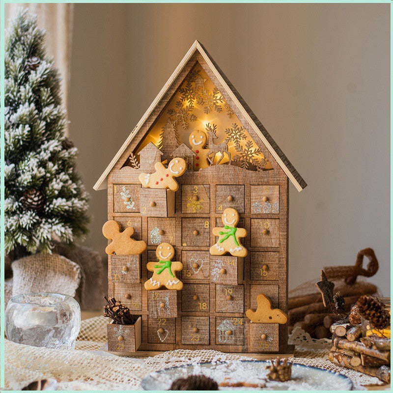 Boîte de Noël à tiroirs, maison de bonbons, boîte lumineuse décorative