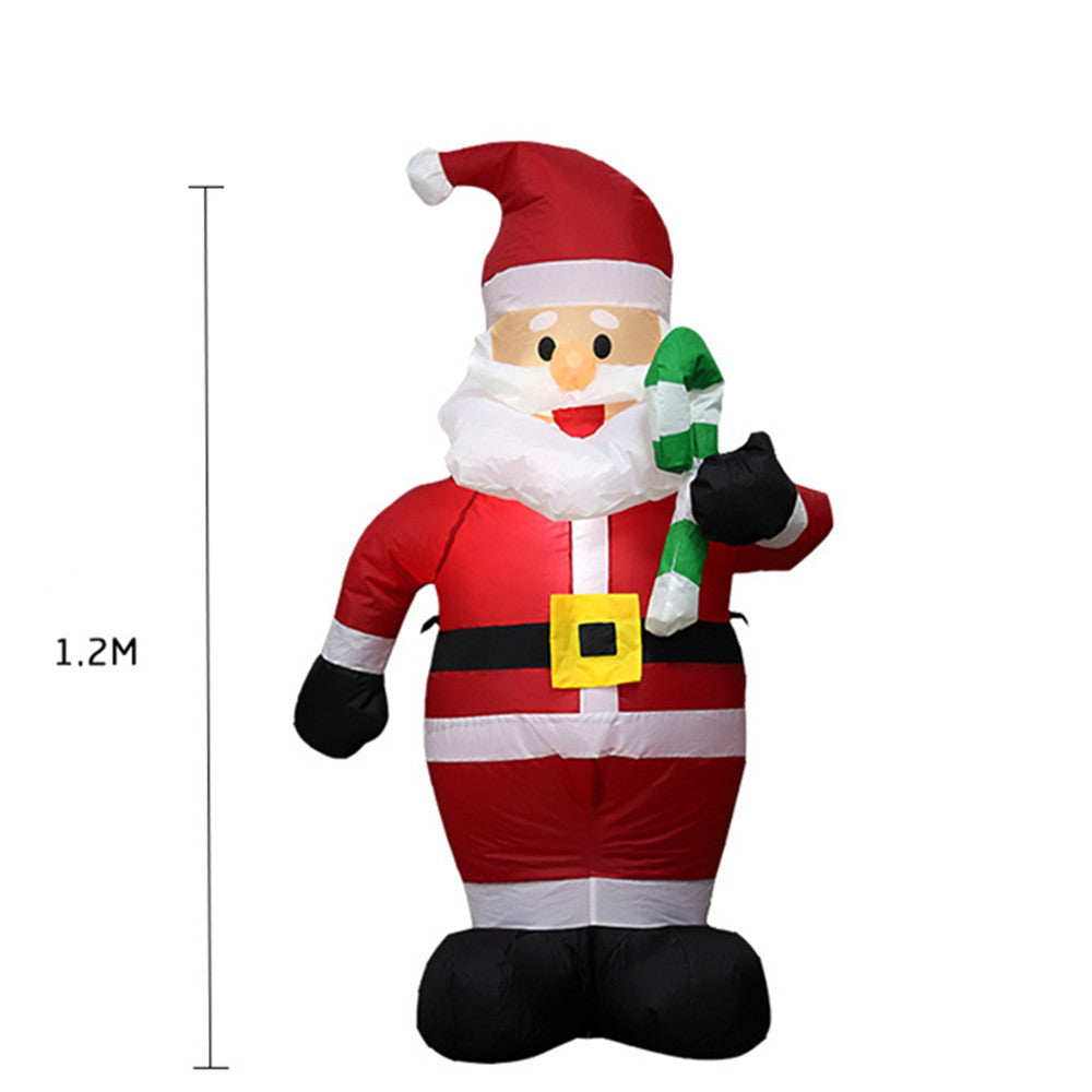 Inflatable Doll Night Light Merry Christmas Outdoor Santa Claus New Year Decoration Garden Soldier Toys Arrangement Props