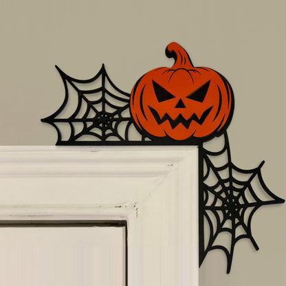 Halloween Ghost Pumpkin Witch Wooden Door Corner Decoration