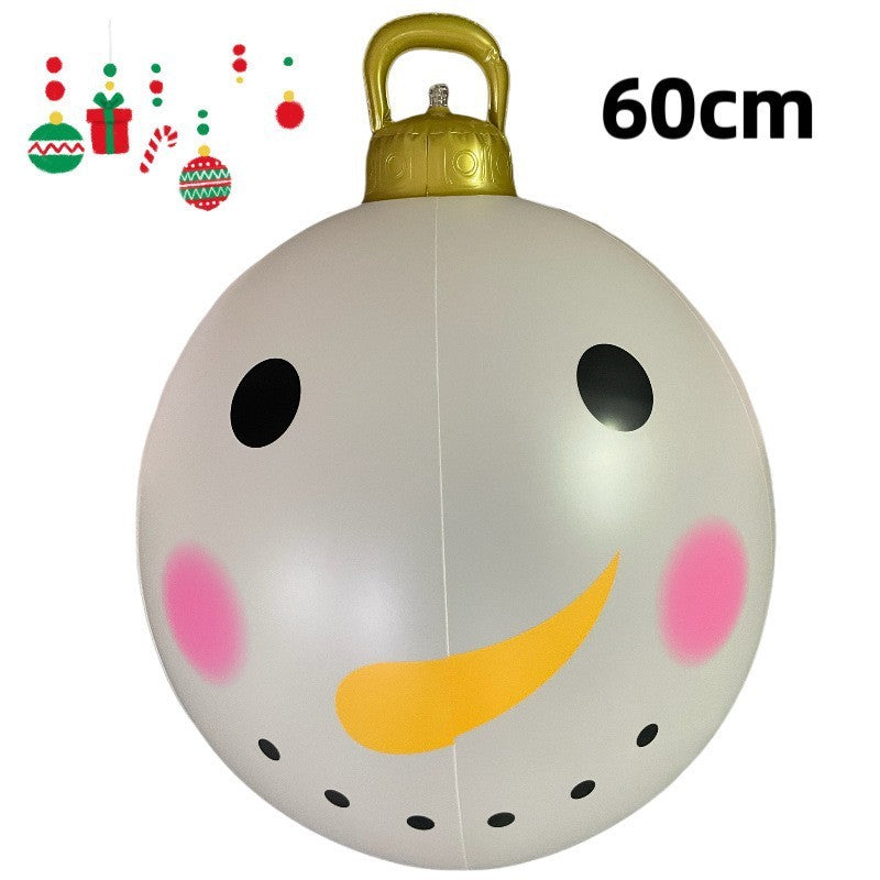 PVC Inflatable 60cm Christmas Ball Ornament Ball Venue Layout Party Atmosphere Ball Courtyard Layout