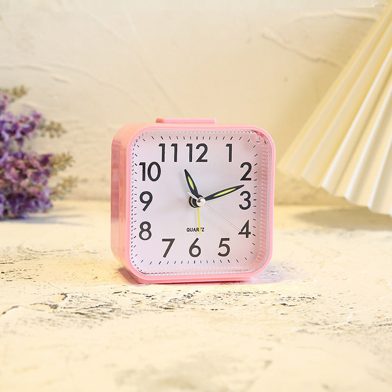 Square Simple Three-dimensional Fashion Home Decoration Night Light Alarm Clock