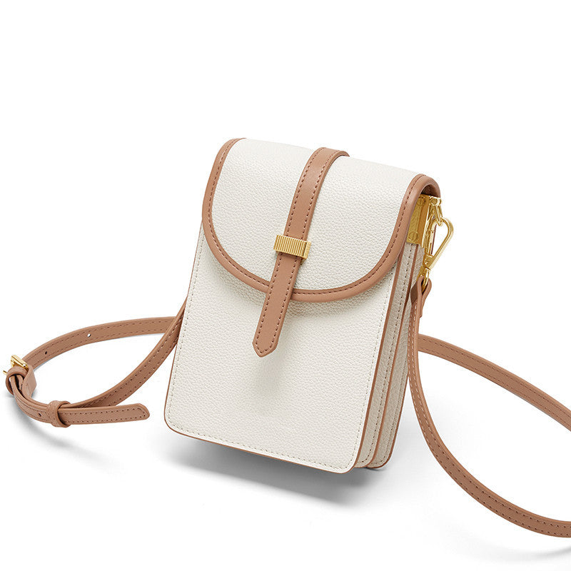 Bolso bandolera simple de cuero de moda para mujer