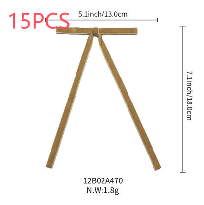 Lot de 12 bandes de velours avec nœud et décoration pour sapin de Noël