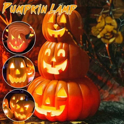 Lampe LED en forme de citrouille, lanterne décorative, visage fantôme, lumière citrouille, thème d'Halloween, fête, maison, intérieur, extérieur, cour, jardin, décoration 