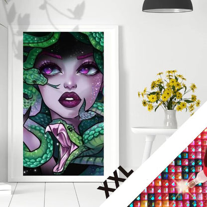 Nuevo Diy pintura de diamante serpiente demonio decoración de la sala de estar pintura 5D