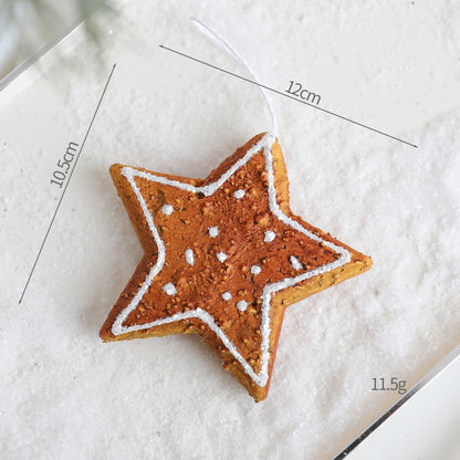 Pendentif boule de Noël en pain d'épice Ins Style pour sapin de Noël, ornements de célébrités Internet à faire soi-même