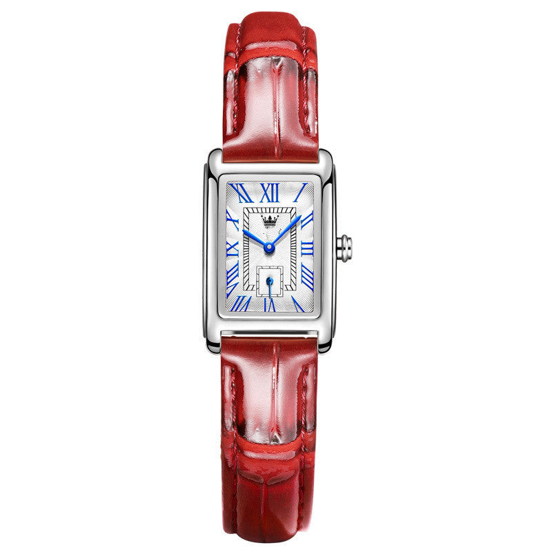 Reloj de cuarzo rectangular de moda para mujer