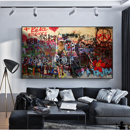 Modern Street Abstract Graffiti Art Print