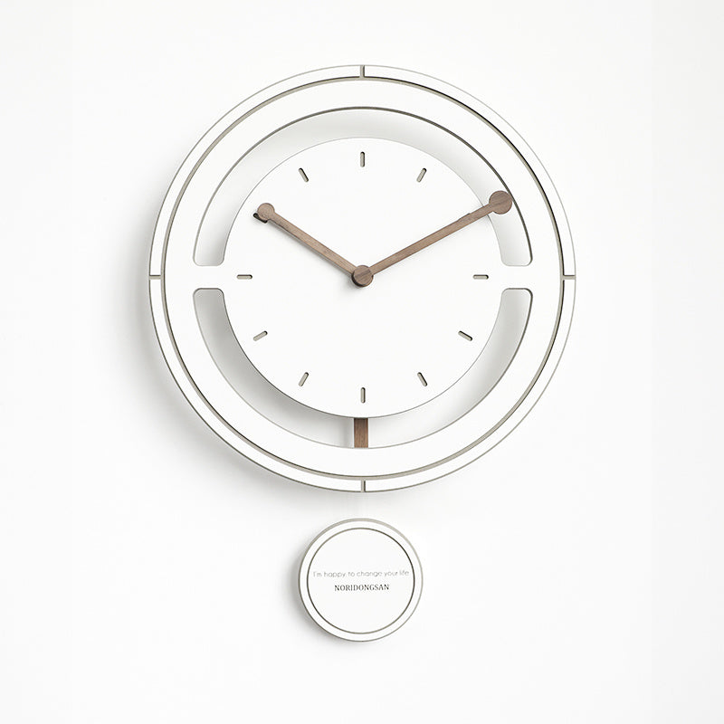 Horloge murale de luxe suspendue avec lumière d'ambiance artistique Simple, décoration de maison