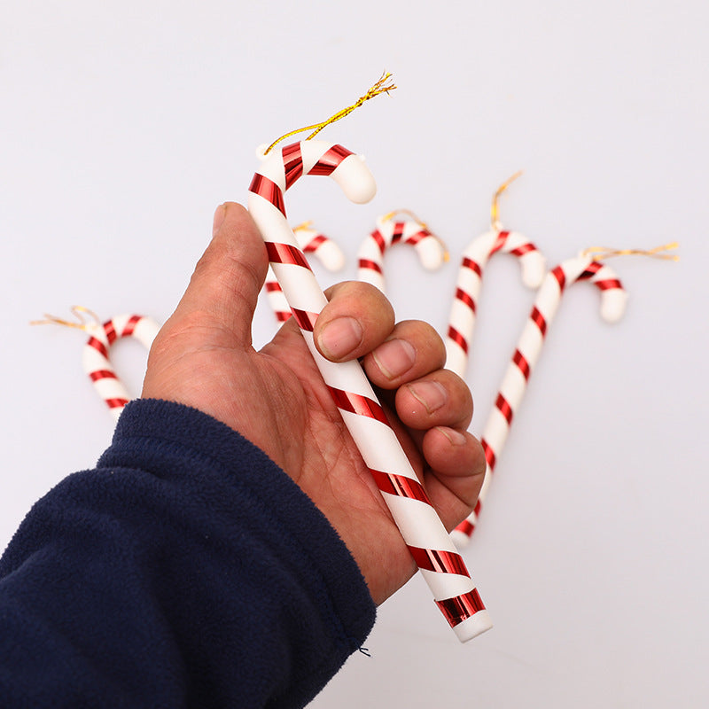 Muletas para árbol de Navidad, adornos de utilería, 6