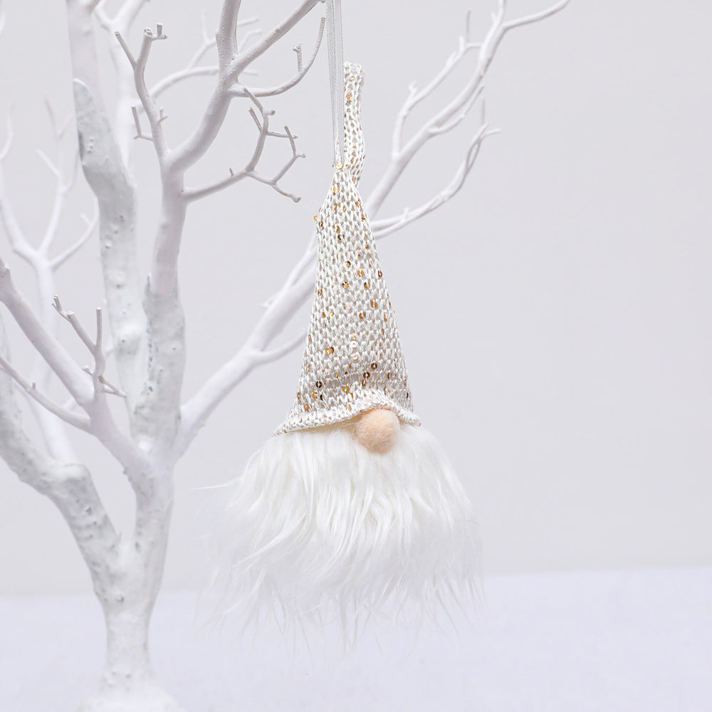 Christmas Decorations Forest Elderly Pendant With Lights Faceless Doll Light-emitting Small Hanging Tree Ornaments