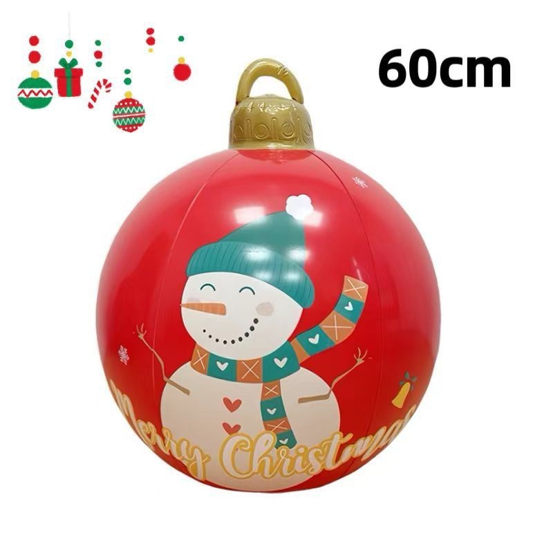 PVC Inflatable 60cm Christmas Ball Ornament Ball Venue Layout Party Atmosphere Ball Courtyard Layout