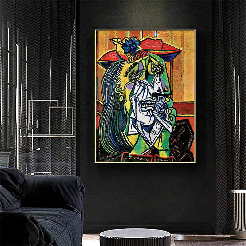 Lady Abstract Canvas Art Print Painting Poster