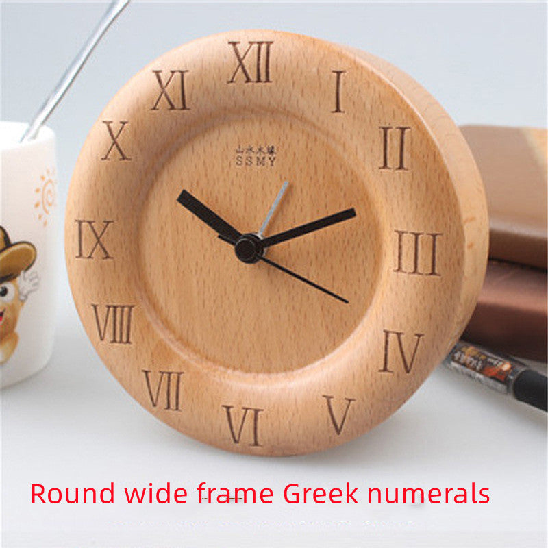 Solid Wood Clock Decoration Living Room Modern Minimalist