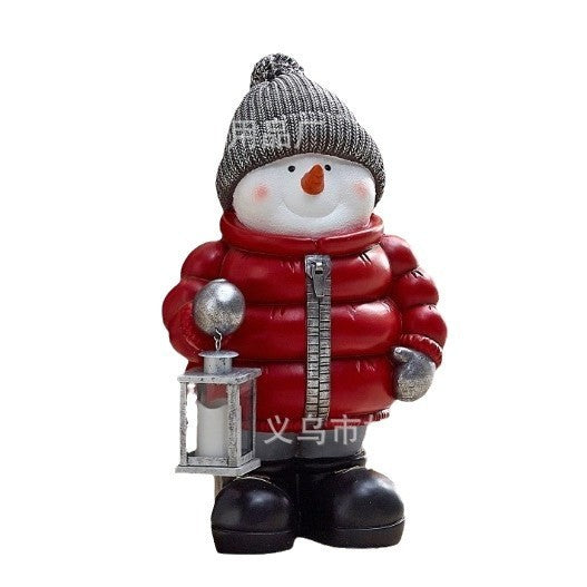 Red Down Jacket Christmas Snowman Ornaments