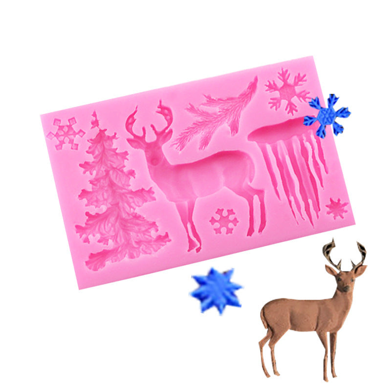 Christmas Snowflake Christmas Tree Elk Icicle Liquid Silicone Mold