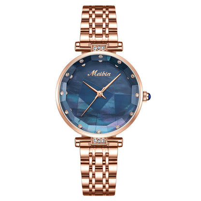 Reloj de cuarzo para mujer a la moda.