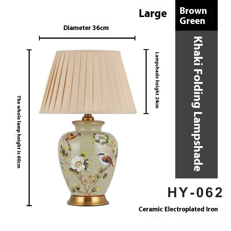 Ceramic Table Living Room Bedroom Study Bedside Lamp