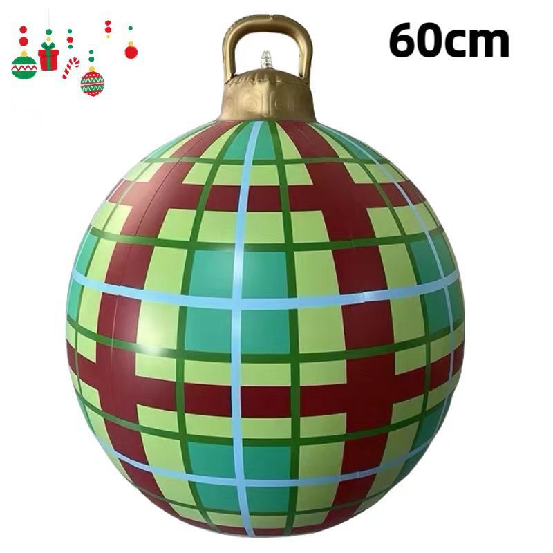 PVC Inflatable 60cm Christmas Ball Ornament Ball Venue Layout Party Atmosphere Ball Courtyard Layout