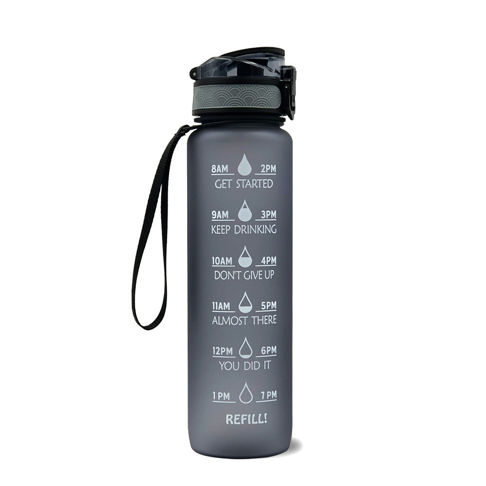 Tasse d'eau en plastique dégradé de bouteille d'eau de sport 1000 ml