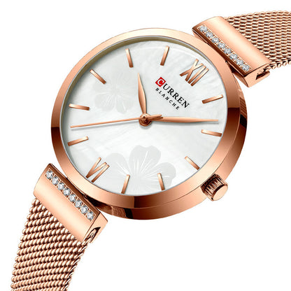 Reloj simple de cuarzo de aleación de moda para mujer