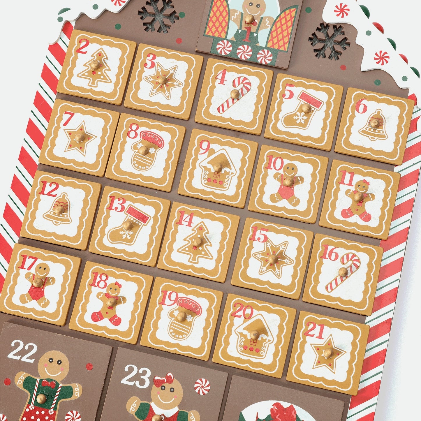 24 Days Wooden Room Countdown Calendar Christmas Decorations