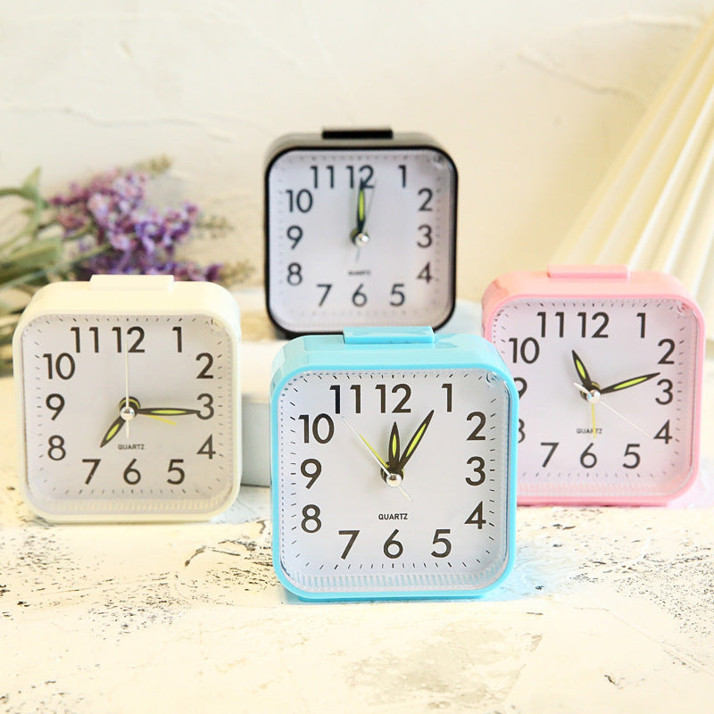 Square Simple Three-dimensional Fashion Home Decoration Night Light Alarm Clock