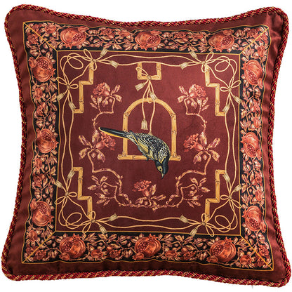 European-American Flower And Bird Christmas Pillowcase Bedside New Year Cushion