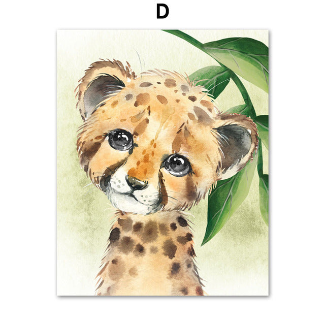 Cute Cartoon Small Animal Print Decorative Painting